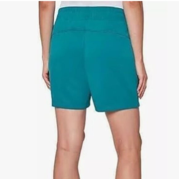 Mondetta Jacaranda 6" Inseam Scuba High Rise Shorts Green - Picture 3 of 10